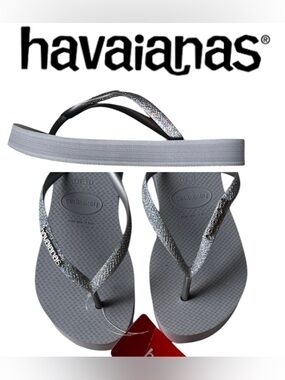 NWT Havaianas Women's Slim Flatform Sparkle Sandal Size 5/6 women
